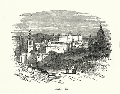 Madrid (gravür) by English School