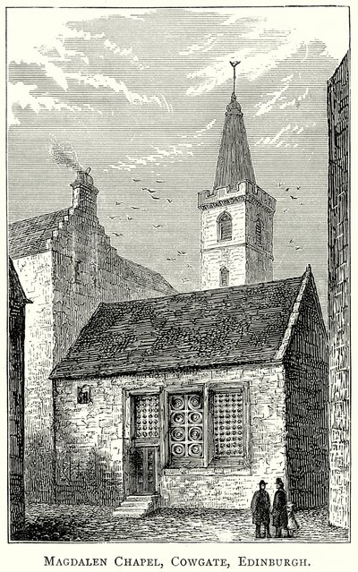 Magdalen Şapeli, Cowgate, Edinburgh (gravür) by English School