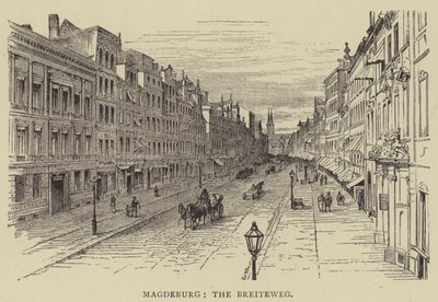 Magdeburg, Breiteweg (gravür) by English School