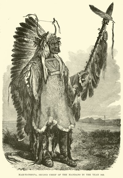 Mah-to-toh-pa, 1883 yılında Mandanların İkinci Şefi by English School