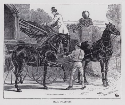 Posta Phaeton (gravür) by English School