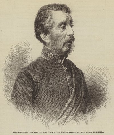 Tümgeneral Edward Charles Frome, Kraliyet Mühendisleri Genel Müfettişi (gravür) by English School