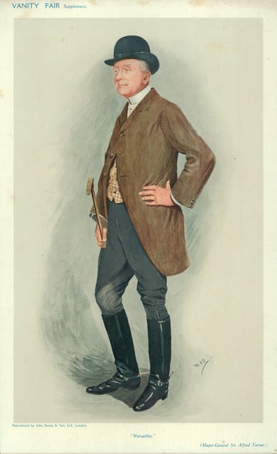 Tümgeneral Sir Alfred Turner, Çok Yönlülük, 8 Haziran 1910, Vanity Fair karikatürü by English School