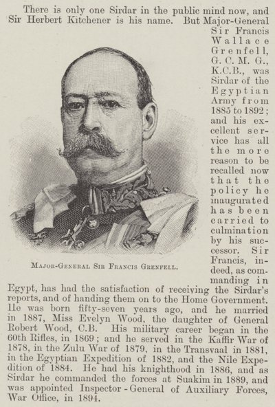 Tümgeneral Sir Francis Grenfell (gravür) by English School