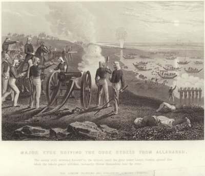 Binbaşı Eyre, Oude isyancılarını Allahabad