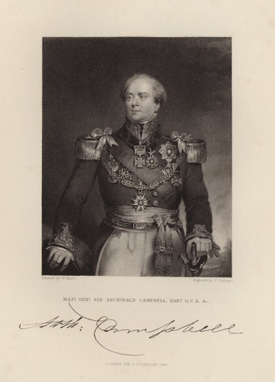 Tümgeneral Sir Archibald Campbell by English School