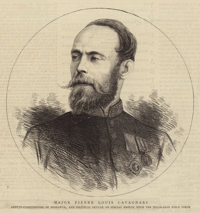 Büyük Pierre Louis Cavagnari (Gravür) by English School