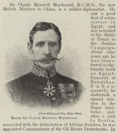 Binbaşı Sir Claude Maxwell Macdonald (gravür) by English School