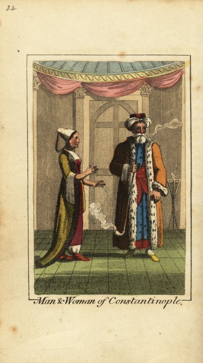 Erkek ve kadın Konstantinopolis, Osmanlı İmparatorluğu by English School