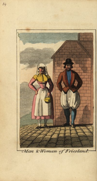 Erkek ve kadın, Friesland, Hollanda by English School