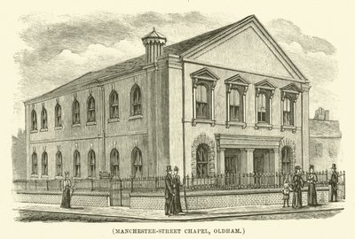 Manchester-Street Şapeli, Oldham (gravür) by English School
