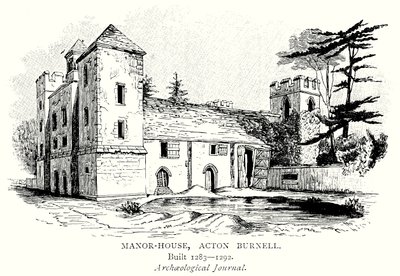 Manor-House, Acton Burnell (gravür) by English School