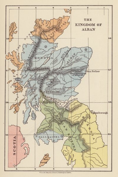 Harita: Alban Krallığı (renkli taş baskı) by English School