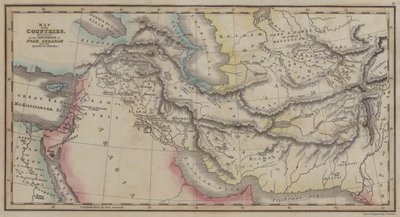Nuh, İbrahim ve İsrail Krallarının Tarihlerinde bahsedilen Ülkeler Haritası (renkli gravür) by English School