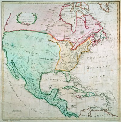 Kuzey Amerika Haritası, T. Stackhouse tarafından yayınlandı, 1783 by English School