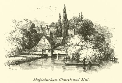 Mapledurham Kilisesi ve Değirmen by English School