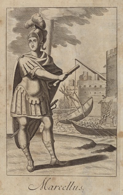 Marcus Claudius Marcellus, Romalı general ve devlet adamı (gravür) by English School