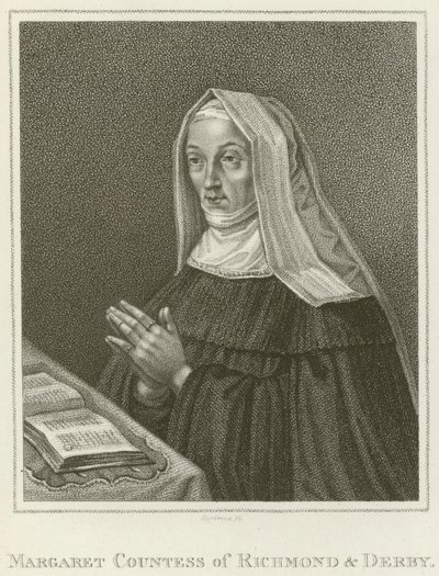 Margaret, Richmond Kontesi ve Derby (gravür) by English School