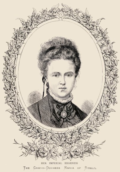 Maria Alexandrovna (1853-1920) Majesteleri Rusya Büyük Düşesi by English School