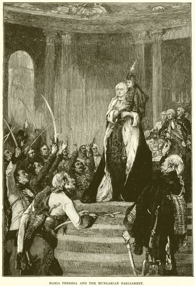 Maria Theresa ve Macar Parlamentosu by English School