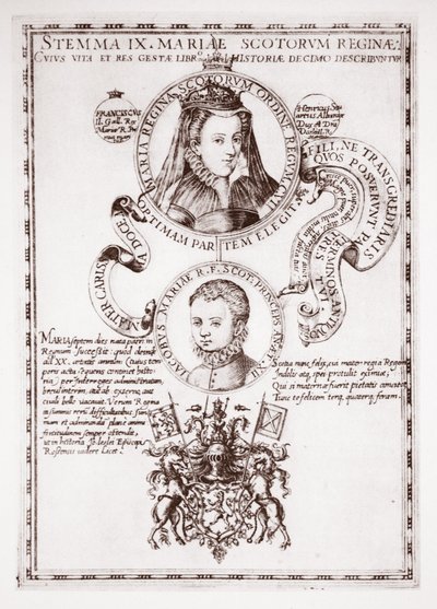 İskoç Kraliçesi Mary ve oğlu Kral James by English School