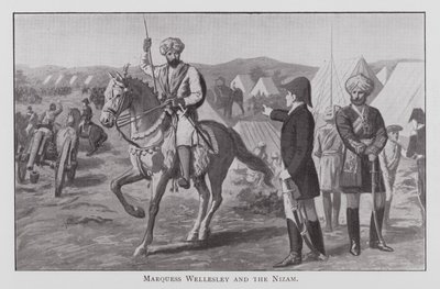 Marki Wellesley ve Nizam (taş) by English School