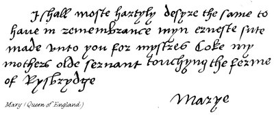 Mary (İngiltere Kraliçesi) by English School