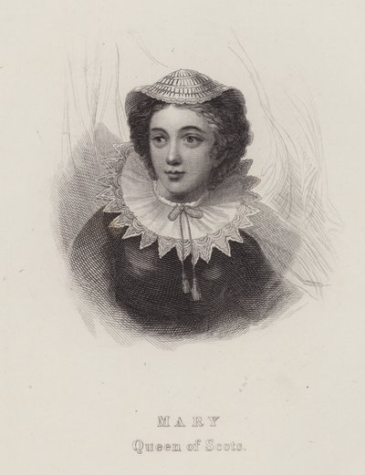 Mary, İskoç Kraliçesi (gravür) by English School