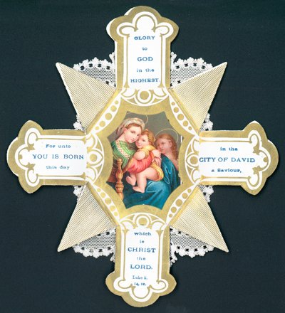 Meryem ve Bebek İsa, Noel Kartı by English School