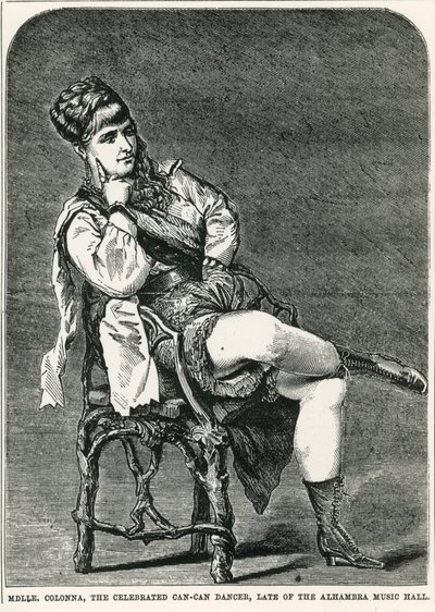 Mdlle Colonna, ünlü can-can dansçısı, Londra