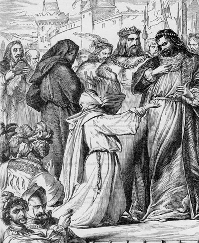 Ölçü için Ölçü - “” William Shakespeare tarafından tamamlanan eserlerde” illüstrasyon 1866 - Bu baskının çizimleri ve genel biçimi, Cassell