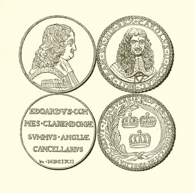 Clarendon Madalyası ve Restorasyonun Anma Madalyası by English School