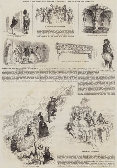 Edinburgh Arkeoloji Enstitüsü Toplantısı (gravür) by English School
