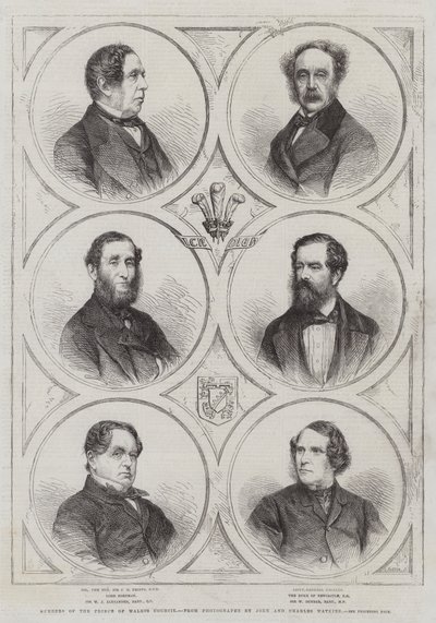 Galler Prensi Konseyi üyeleri (gravür) by English School