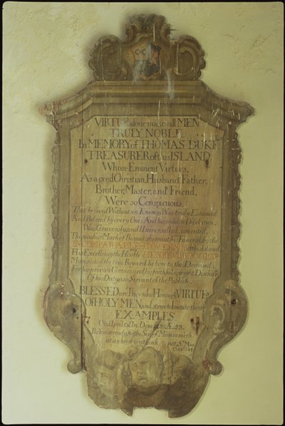 Thomas Duke Anıtı, 1750 (boyalı ahşap) by English School
