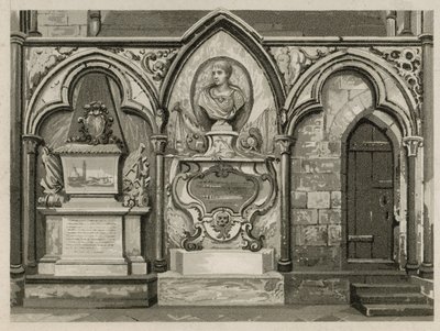 Westminster Abbey, Londra'daki anıtlar ve heykeller by English School