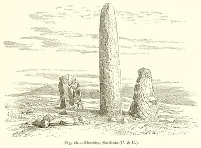 Menhirs, Sardunya by English School