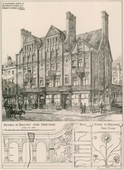 Messrs T Goode & Co., 17, 18 & 19 South Audley Street, Londra by English School