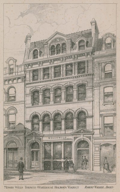 Messrs Willis Tütün Deposu, Holborn Viyadüğü by English School