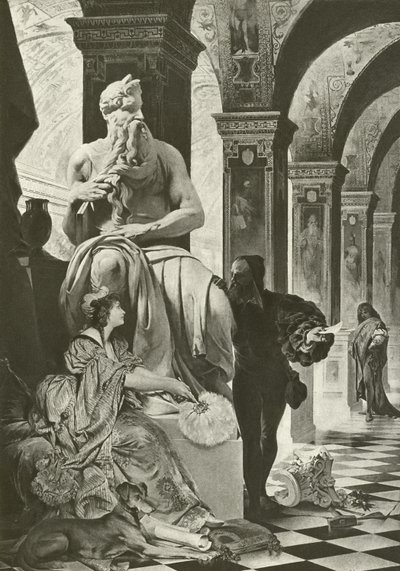 Michael Angelo ve Vittoria Colonna (gravür) by English School