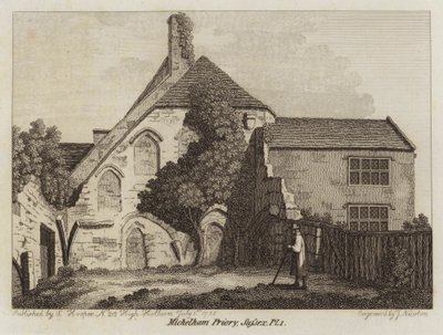 Michelham Manastırı, Sussex, 1785 by English School