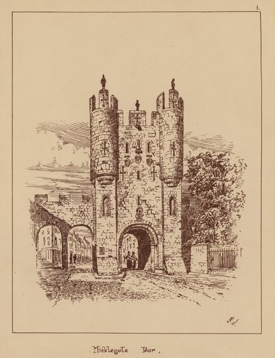 Micklegate Bar (lito) by English School