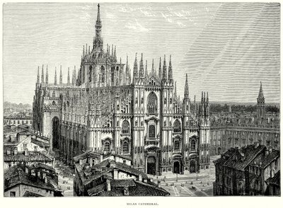 Milano Katedrali (gravür) by English School