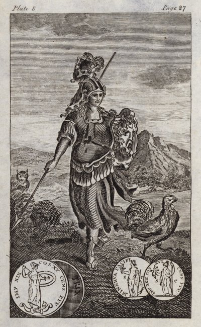 Minerva veya Pallas (gravür) by English School