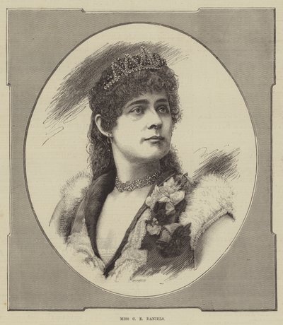 Bayan CE Daniels (gravür) by English School
