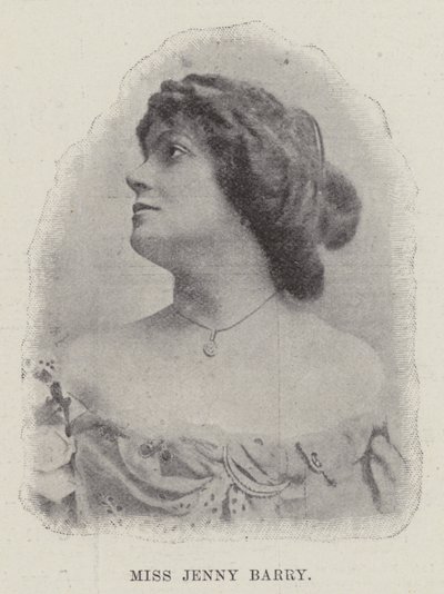 Bayan Jenny Barry (gravür) by English School