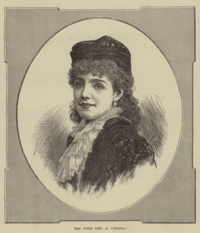 Bayan Jessie Bond "Melissa" olarak (gravür) by English School