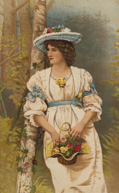 Bayan Mary Anderson (chromolitho) by English School