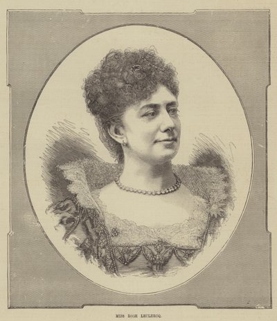 Bayan Rose Leclercq (gravür) by English School