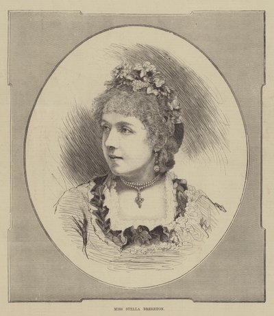 Bayan Stella Brereton (gravür) by English School